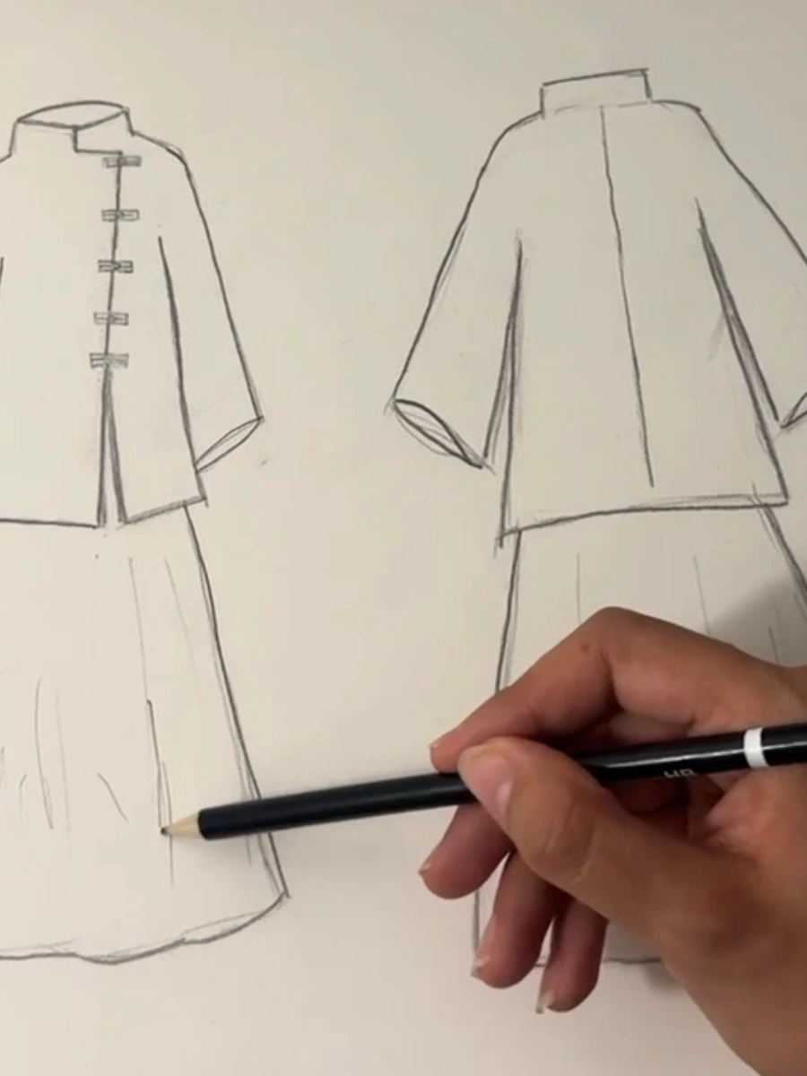 Le croquis original de l'Ensemble NARA, dessiné au crayon